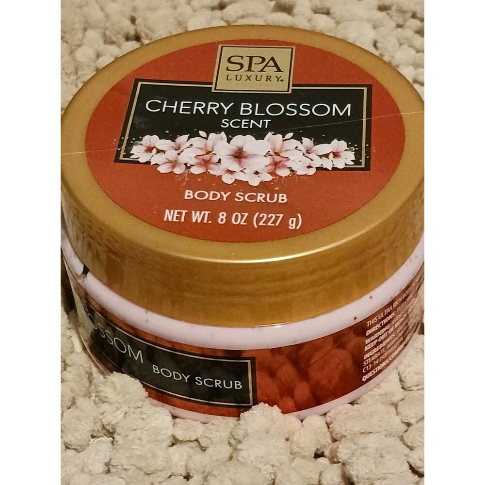 SPA Luxury Cherry Blossom Scent Body Scrub 8ozs